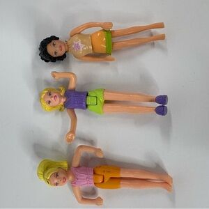 Vibrant Polly Pocket Doll Trio with Outfits